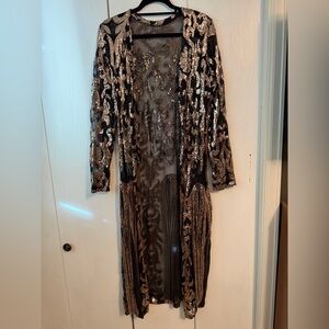 Black Sequin Duster